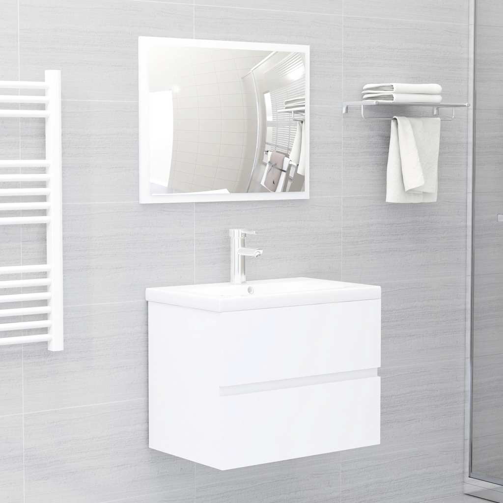 2-piece bathroom furniture set, wood-based material