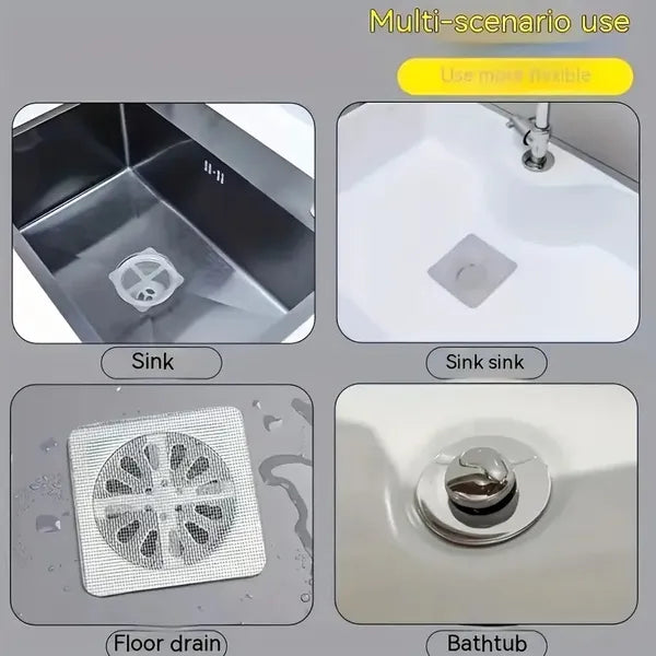 48pcs Disposable Shower Drain Hair Collectors, Bathroom Tub And Sink Drain Strainer Covers, Floor Strainer Stickers, Bathroom Accessories