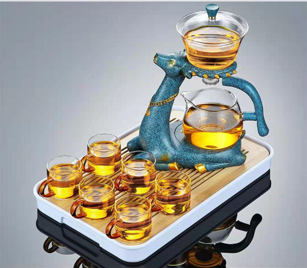 Automatic Glass Tea Set Home Living Room