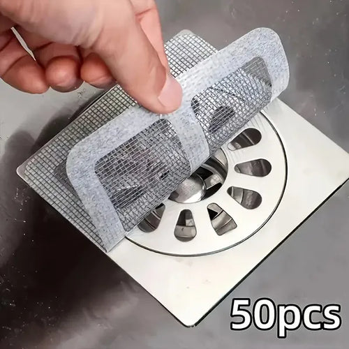 48pcs Disposable Shower Drain Hair Collectors, Bathroom Tub And Sink Drain Strainer Covers, Floor Strainer Stickers, Bathroom Accessories