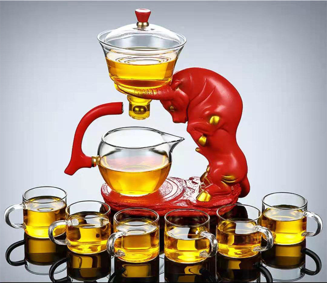 Automatic Glass Tea Set Home Living Room