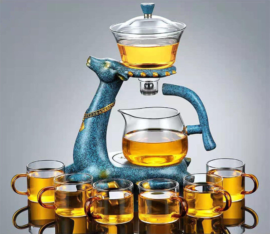 Automatic Glass Tea Set Home Living Room